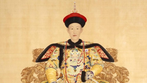 清朝乾隆皇帝出考题。