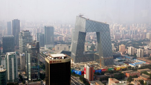 被北京市民戏称为“大裤衩”的央视大楼。