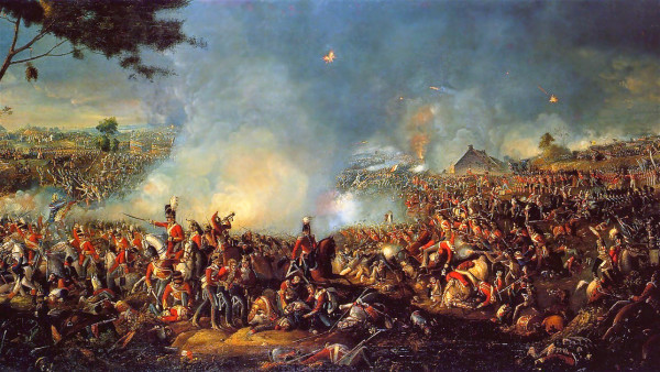 拿破崙可能因腸道問題在滑鐵盧戰役中遭遇慘敗。圖為威廉･薩德勒作《滑鐵盧戰役》。