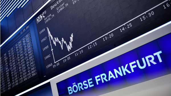 德国法兰克福证券交易所的DAX指数走势图