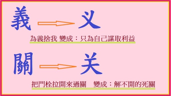 中共的簡體字使中華文字變成了殘體字。