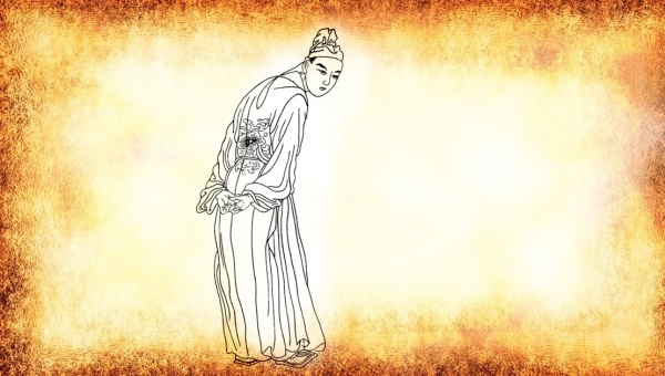 《晩笑堂竹莊畫傳》中的李商隱畫像。（圖片來源：維基百科）