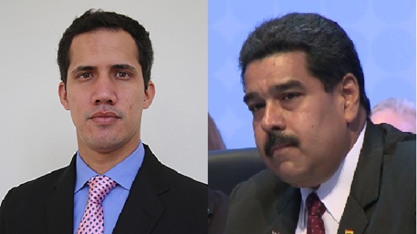 委内瑞拉代总统的瓜伊多和现任总统马杜罗
