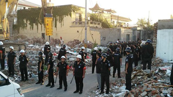北京朝陽區村民遭到暴力拆遷