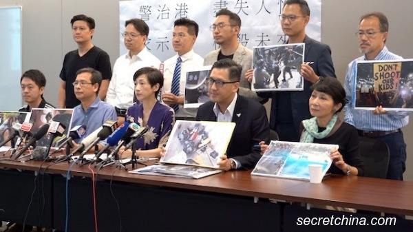 香港民主派立法会议员担忧开枪会常规化，令示威最终出现人命伤亡。（摄影：周秀文／看中国）