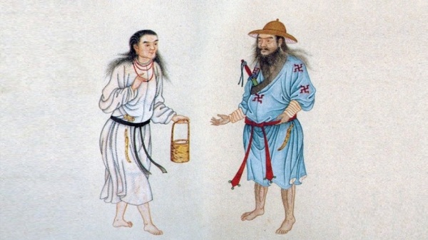 《皇清职贡图》中“库野”部族的模样。