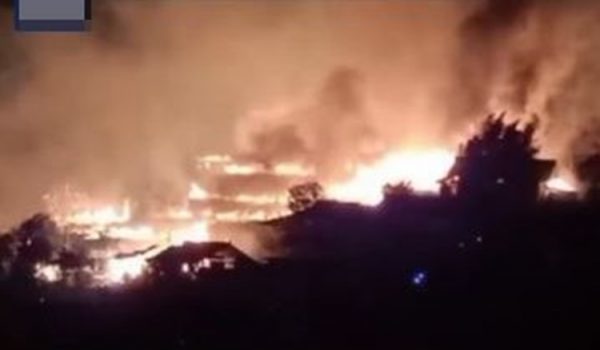 62間農村民房集體起火285人受災大火吞噬半山