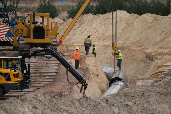 2019年3月26日，德国鲁宾附近的Eugal天然气管道的建设路线。该管道将来自俄罗斯的天然气输送到捷克。