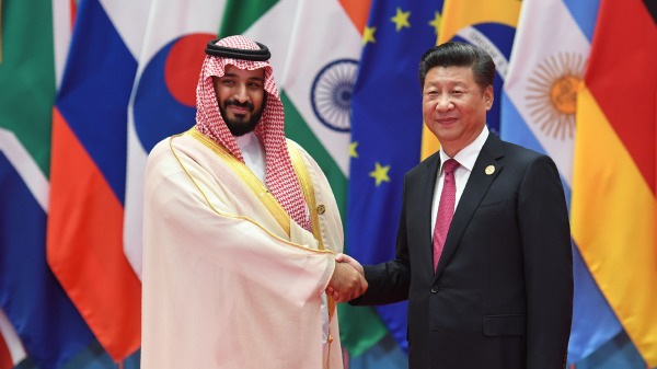 2016年9月4日，沙特王儲薩勒曼與習近平在G20峰會期間會晤。