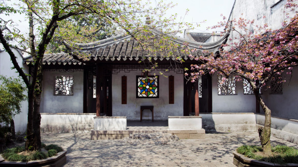  中國古代的院落清幽脫俗。