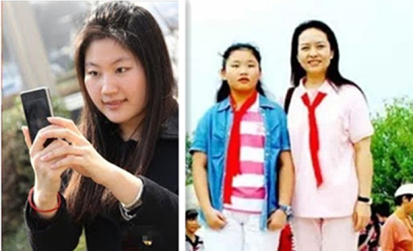 網傳習明澤成年的照片（左圖），習明澤小時候和母親彭麗媛合影（右圖）。（網路圖片）