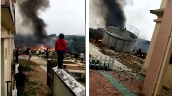 中共海军一架战机在海南省失事了！2名飞行员当场死亡。海南当地的居民惊吼：“飞机掉下来了！”