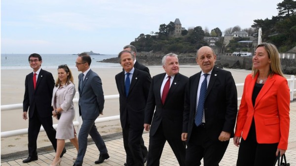2019年4月6日，參加法七國集團（G7）年度外長會議外長