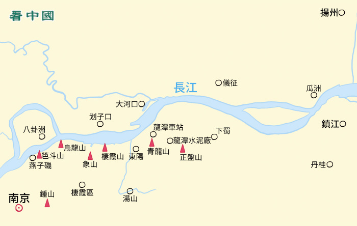 保卫国民政府和首都南京的龙潭战役示意图。