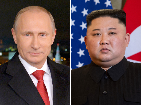 俄罗斯总统普京与朝鲜领导人金正恩