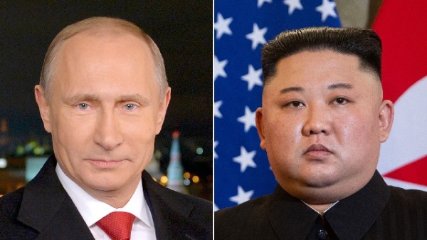 俄罗斯总统普京与朝鲜领导人金正恩
