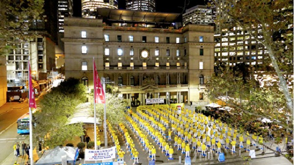 4月24日至25日，悉尼法轮功学员纪念“四二五”和平上访事件20周年