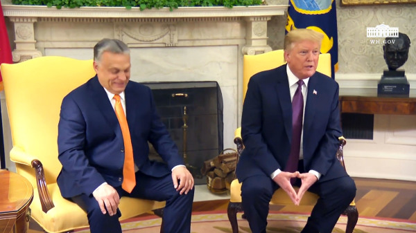 川普总统在白宫会晤匈牙利总理
