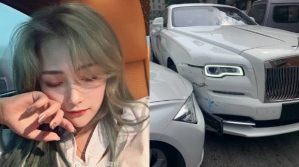 大陸遼寧省瀋陽市有一名正妹網美，竟然在一天內駕駛高級車兩撞，引發網友驚呼「好貴的車禍」！