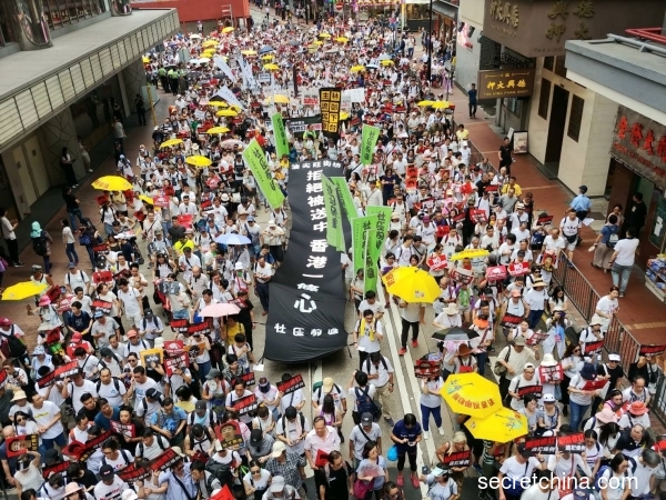 香港泛民团体民阵6月9日发起「反送中」游行。