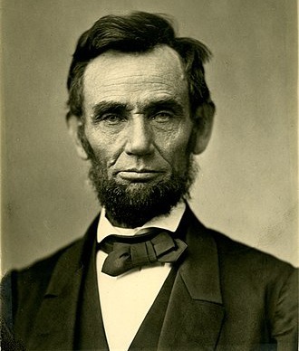 1863年林肯肖像，时年54岁。