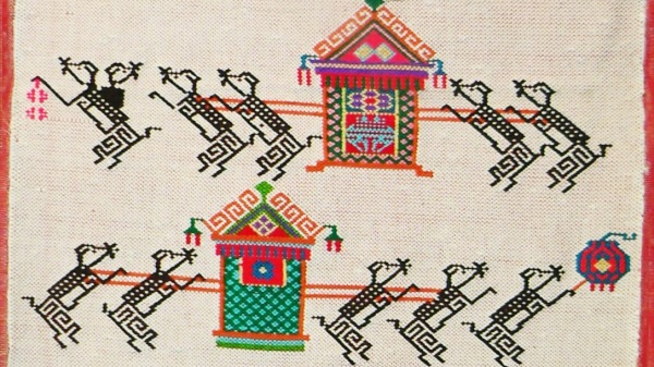 西兰卡普-土家族的织锦，讲述了老鼠娶亲（老鼠嫁女）的民间故事