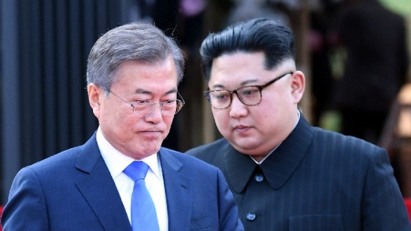 2018年4月27日，朝鲜领导人金正恩和韩国总统文在寅在板门店举行会面