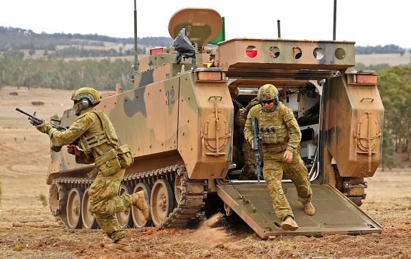 2019年5月09，澳大利亞軍隊士兵在訓練中。