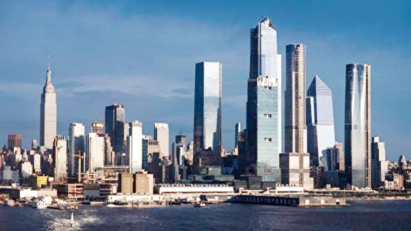 纽约曼哈顿地区的摩天大楼。