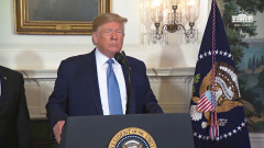 【川普推特】中國想要協議先人道處理香港問題(圖)