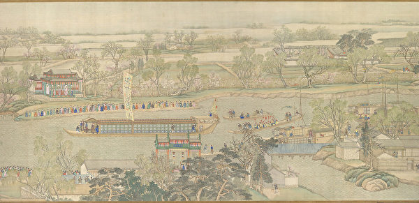 《乾隆南巡圖》（第六卷：大運河至蘇州），紐約大都會藝術博物館藏。
