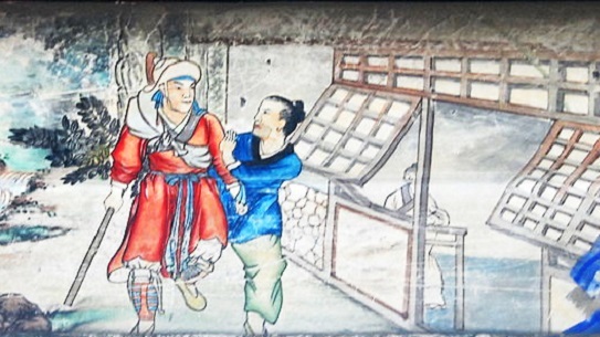 颐和园长廊上的武松彩绘