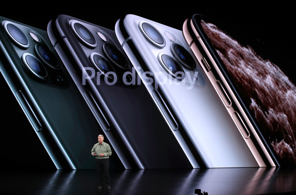 蘋果在9月10日在加州庫比蒂諾喬布斯劇院推介iPhone11等三款新手機。（圖片來源：Getty Images）