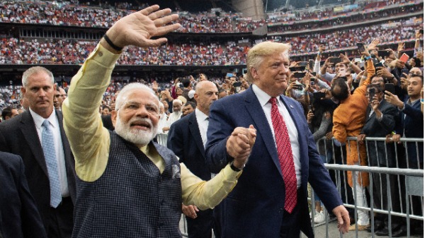 美国总统川普与印度总理莫迪（图片来源：SAUL LOEB/AFP/Getty Images）