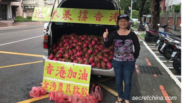 有对农夫与农妇特别从二林开车到台北，力挺香港反送中运动。