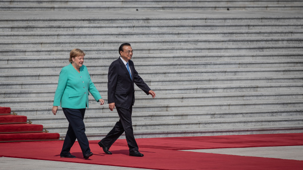 德國總理默克爾今天（6日）抵達中國訪問，並與中國國務院總理李克強會談。
