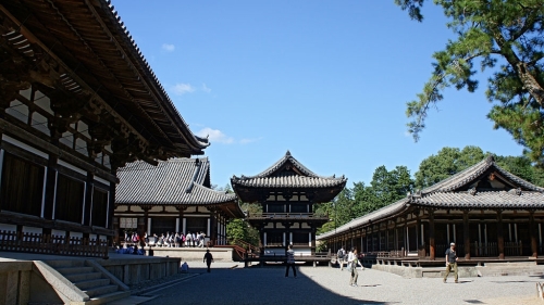 奈良唐招提寺，是全世界最早的木結構建築。