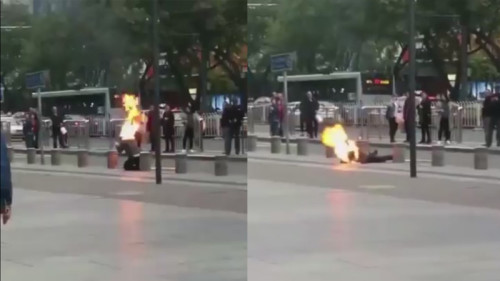傳「十九大」召開前，北京有一名男子疑似自焚。