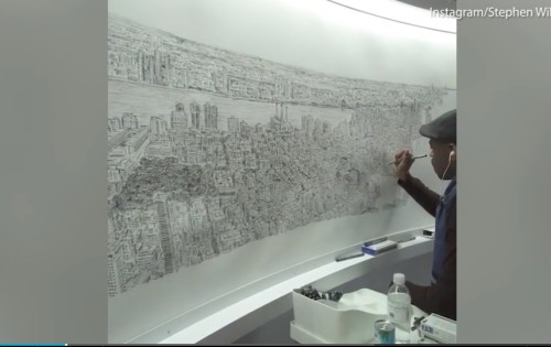 英自闭画家仅凭45分钟记忆画出纽约城