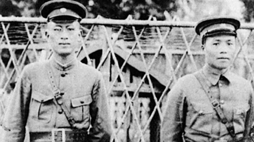北伐期間，第四集團軍正副總司令李宗仁、白崇禧（左）合影。