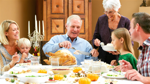 感恩节，是由美国人民独创，原意是为了感谢基督教的神赐予了好收成。