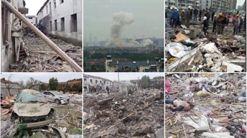 寧波爆炸點疑地下管道目擊者揭死傷超過100人視頻/圖