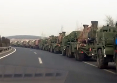 傳大批中共軍車集結中朝邊境(圖)