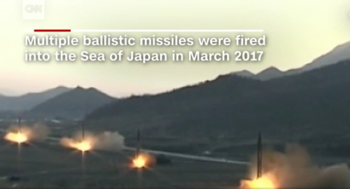 2017年朝鲜向日本发射的弹道导弹