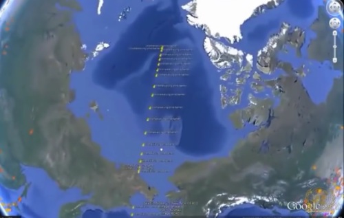 Google地球發現「海底長城」？
