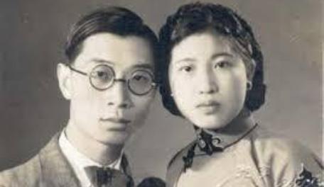 中國翻譯家傅雷夫婦年輕時的合影。