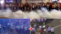 【5.10中國速瞄】粵鎮抗污警擲催淚彈傳開槍毆人(組圖)