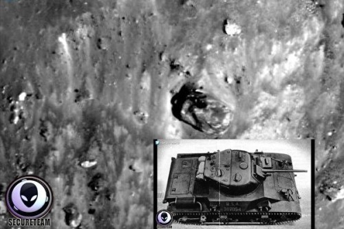 月球照片驚現「坦克」形物體？