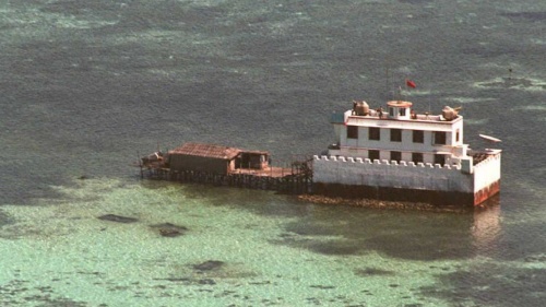 中国在南沙群岛上的一个前哨站