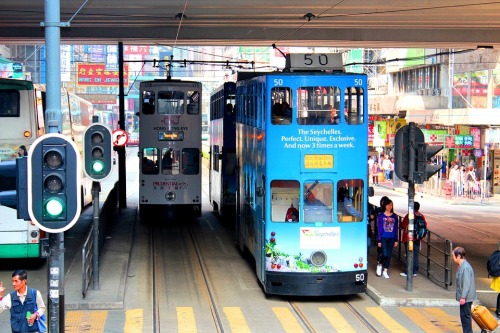 香港街头最受旅客欢迎的观光电车